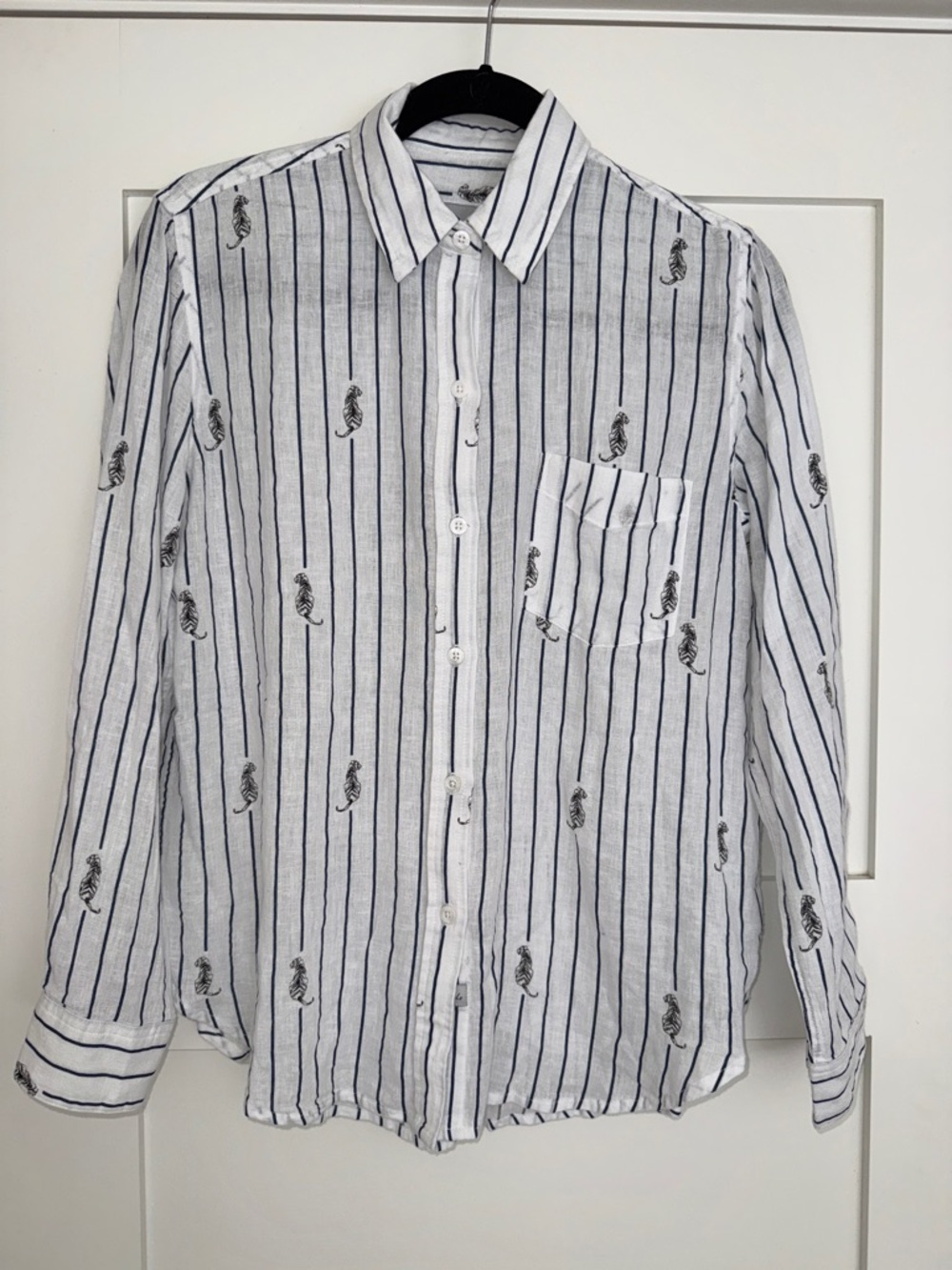 Rails Charli Stripe Linen Blend Button-Up Shirt - Picture 2 of 5